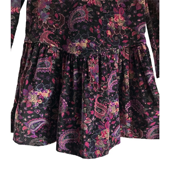 Baby Jogs Children's Size 6 Vintage Paisley Peter Pan Collard Lace Trim Dress - Picture 4 of 7